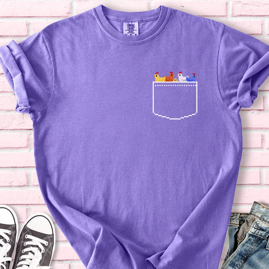 Chickens False Pocket T-shirt