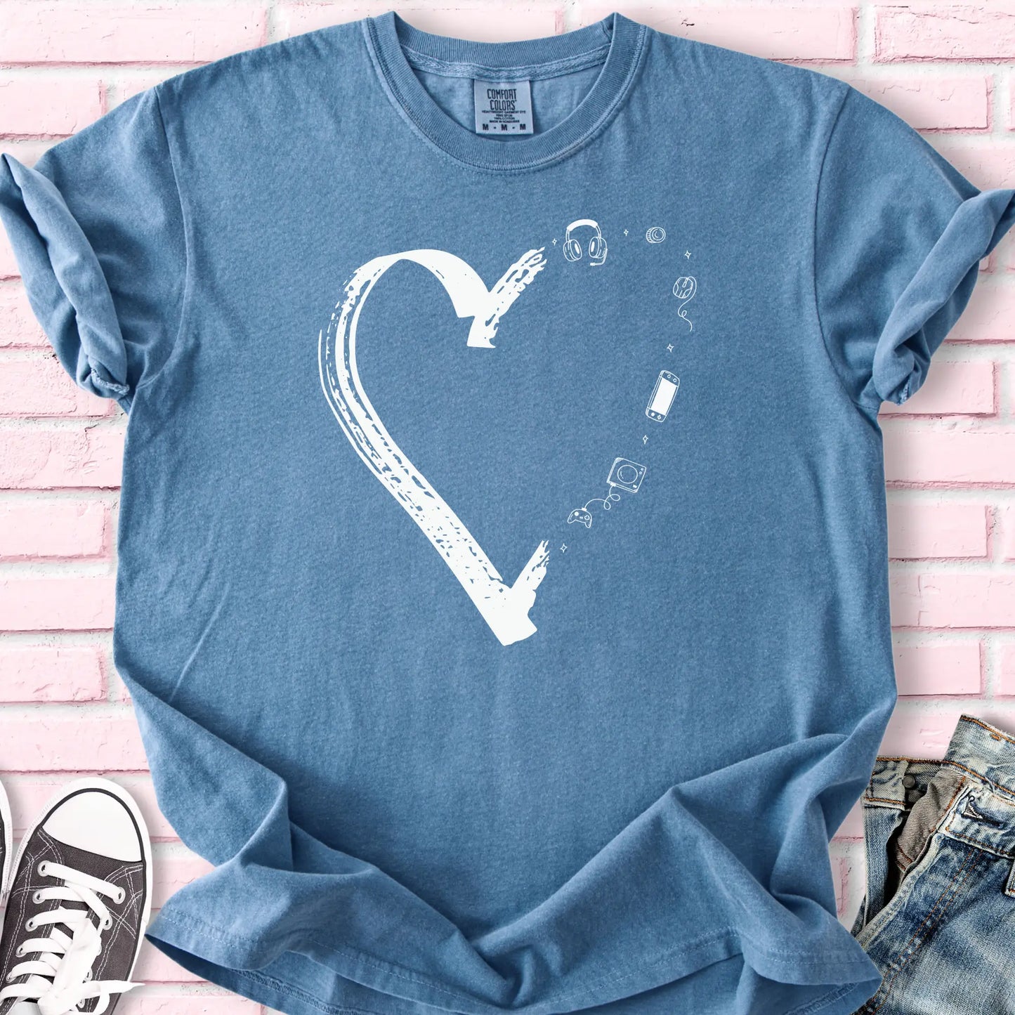 Gaming Semi Heart T-shirt