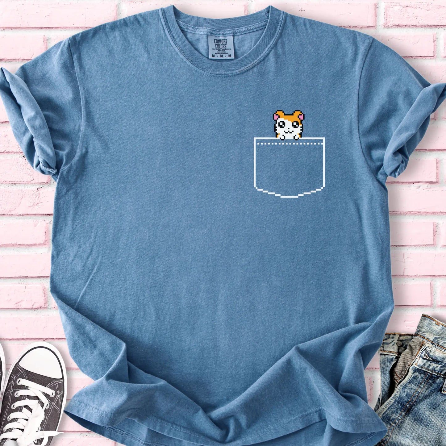 Hamster False Pocket T-shirt
