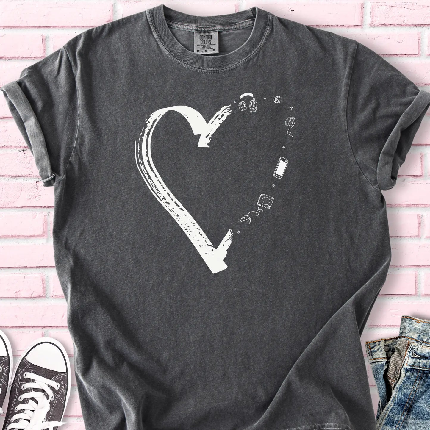 Gaming Semi Heart T-shirt