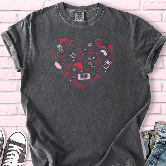Valentine's Gaming Heart T-shirt