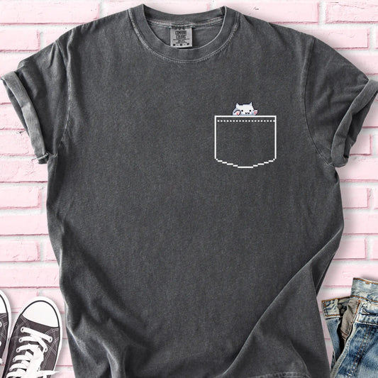 Cat False Pocket T-shirt
